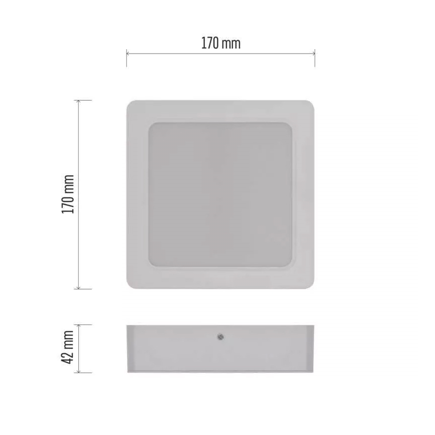 LED taklampa LED/18W/230V 17x17 cm vit