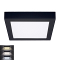 LED Taklampa LED/18W/230V 3000/4000/6000K svart fyrkantig