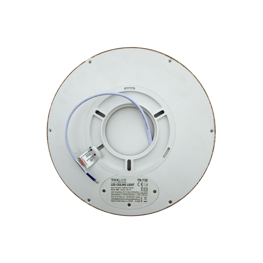 LED taklampa LED/18W/230V 3000/4000/6500K Ø 23 cm brun