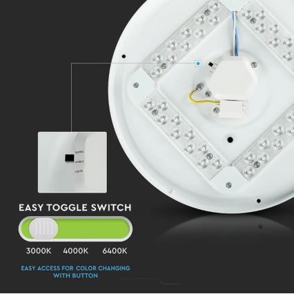 LED Taklampa LED/18W/230V d. 31 cm 3000/4000/6400K