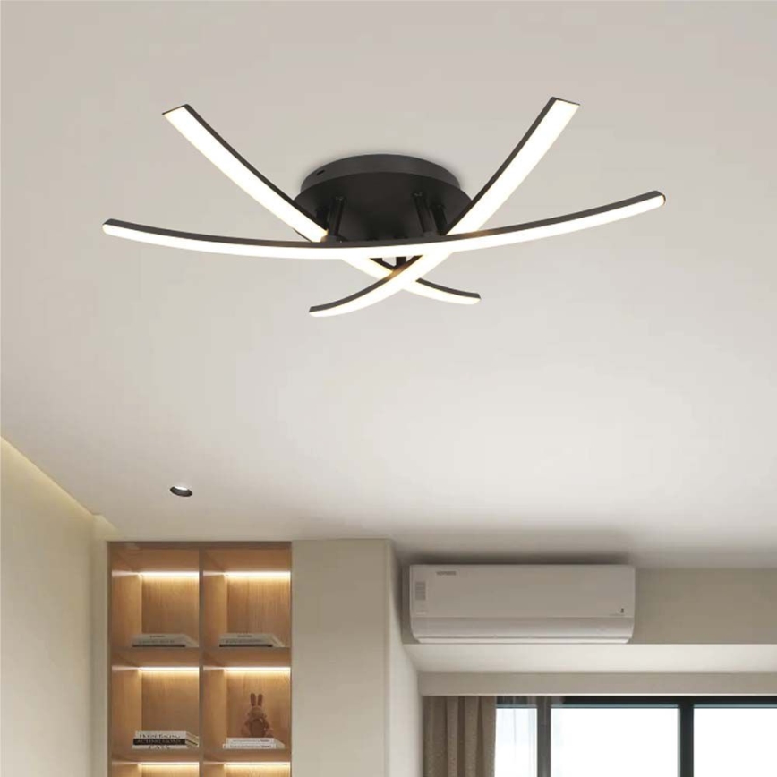 LED taklampa LED/20W/230V 3000K svart