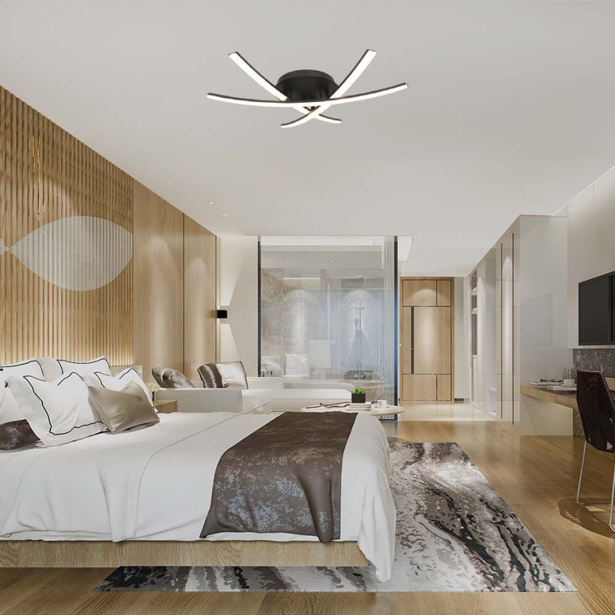 LED taklampa LED/20W/230V 3000K svart