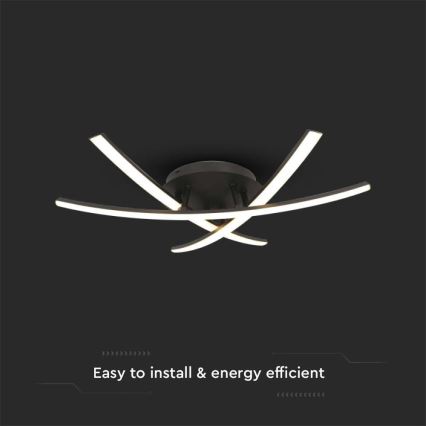 LED taklampa LED/20W/230V 3000K svart