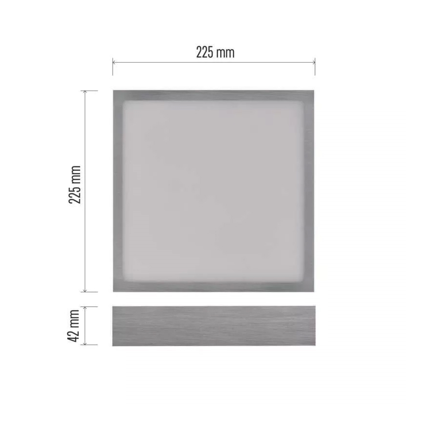 LED taklampa NEXXO LED/21W/230 3000/3500/4000K 22,5x22,5 cm matt krom