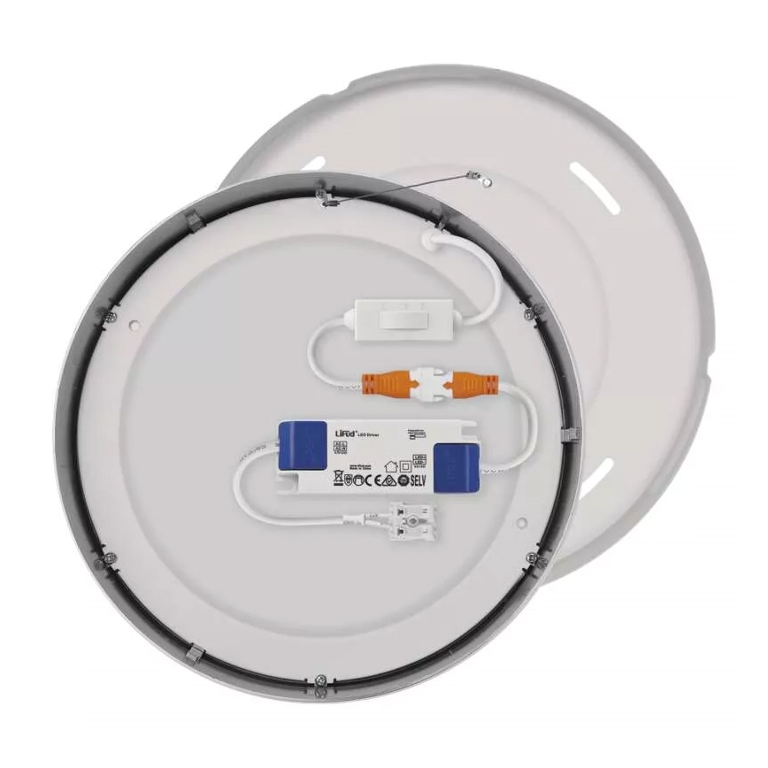 LED taklampa NEXXO LED/21W/230V 3000/3500/4000K diameter 22,5 cm skinande krom