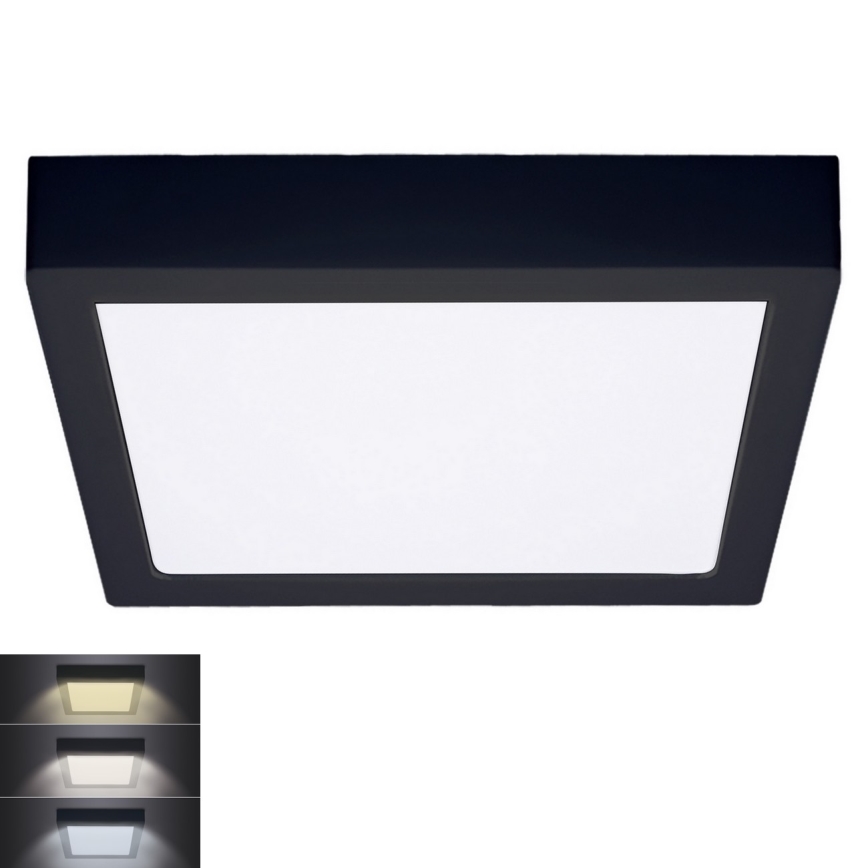 LED taklampa LED/24W/230V 3000/4000/6000K svart vinklat