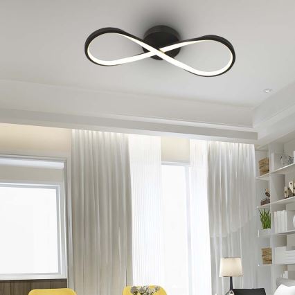 LED taklampa LED/24W/230V 3000K svart