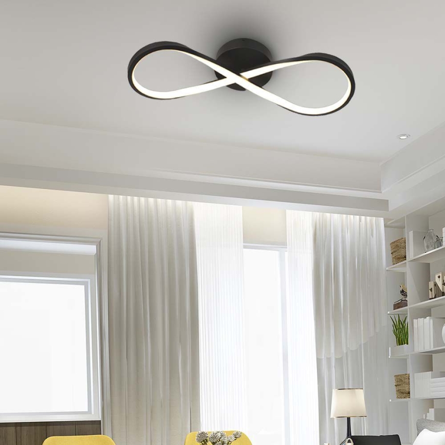 LED taklampa LED/24W/230V 3000K svart