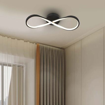 LED taklampa LED/24W/230V 3000K svart