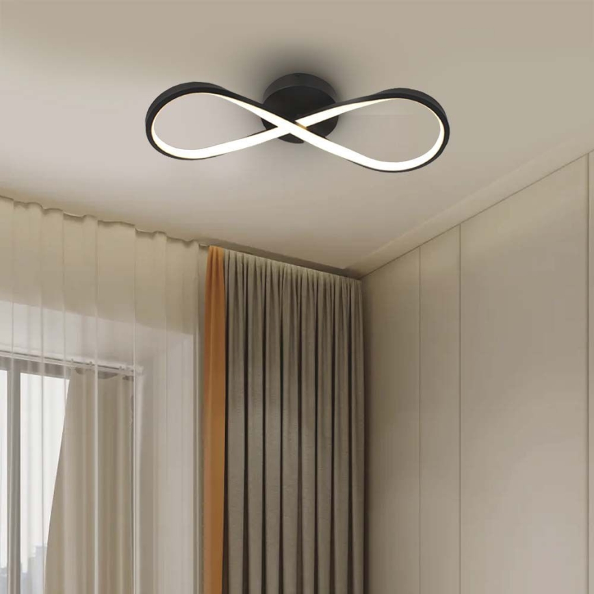 LED taklampa LED/24W/230V 3000K svart