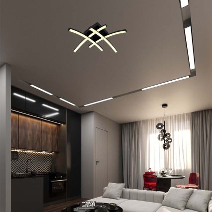 LED taklampa LED/24W/230V 3000K svart
