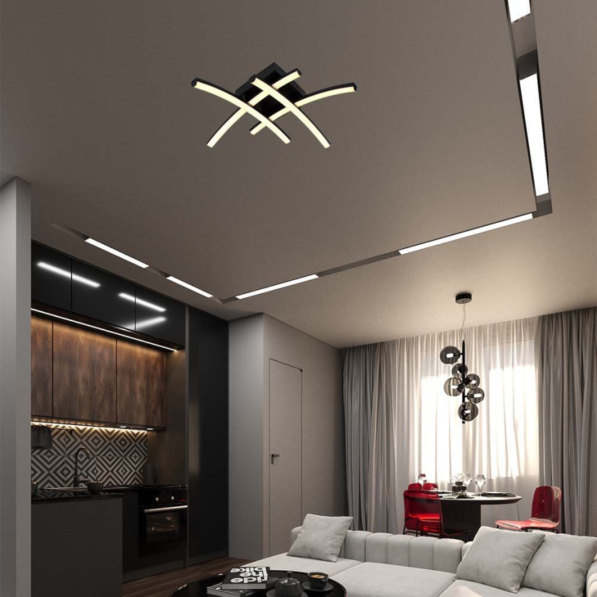 LED taklampa LED/24W/230V 3000K svart