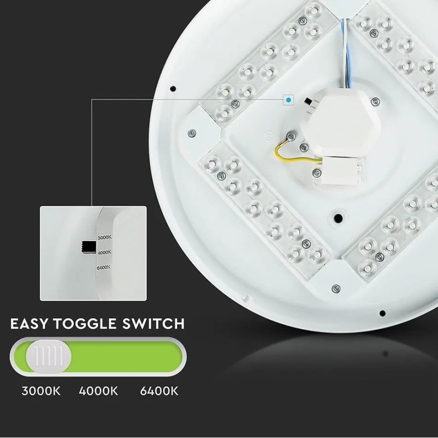 LED Taklampa LED/24W/230V 35cm 3000K/4000K/6400K