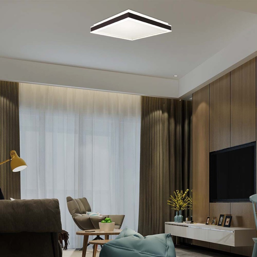 LED taklampa LED/24W/230V 4000K 45x45 cm svart