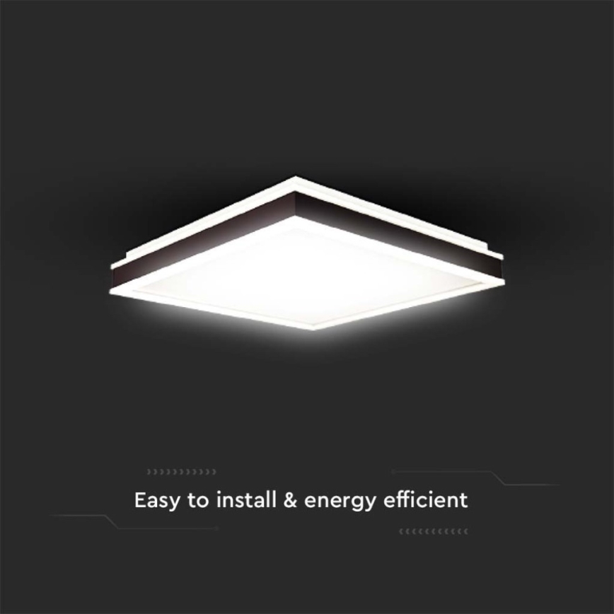 LED taklampa LED/24W/230V 4000K 45x45 cm svart