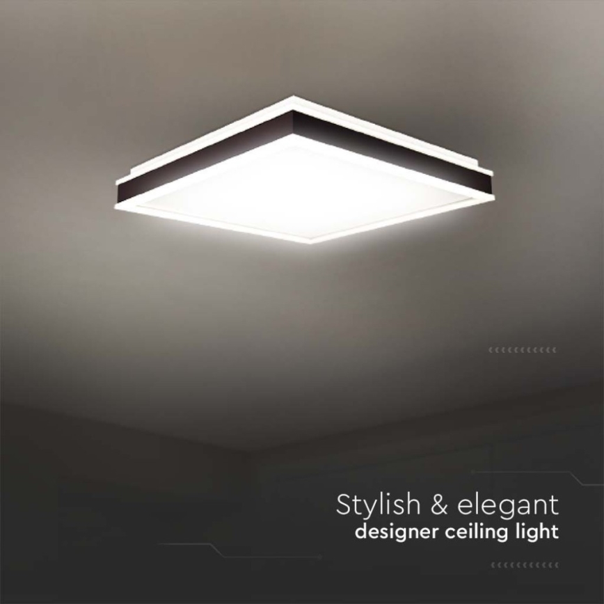 LED taklampa LED/24W/230V 4000K 45x45 cm svart