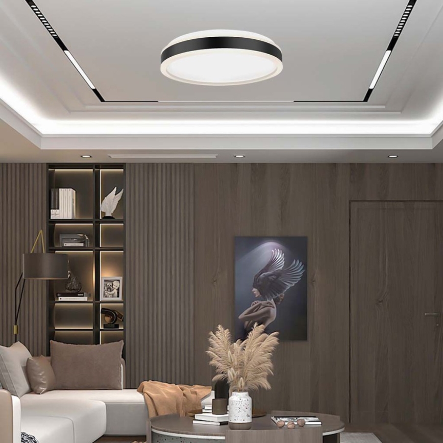LED taklampa LED/24W/230V 4000K diameter 45 cm svart