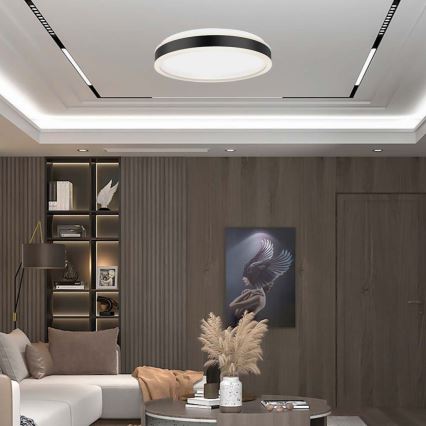 LED taklampa LED/24W/230V 4000K svart