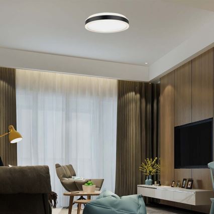 LED taklampa LED/24W/230V 4000K svart