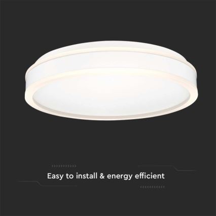 LED taklampa LED/24W/230V 4000K vit
