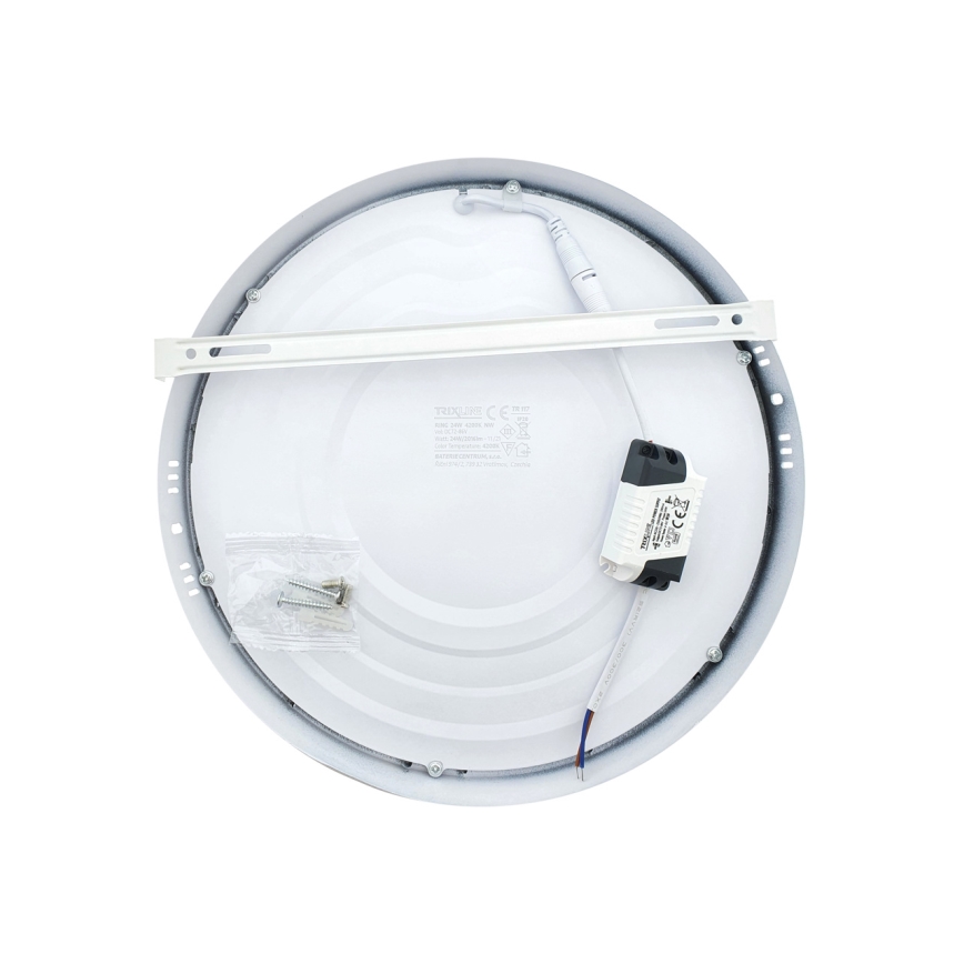 LED taklampa LED/24W/230V 4200K diameter 28,5 cm vit
