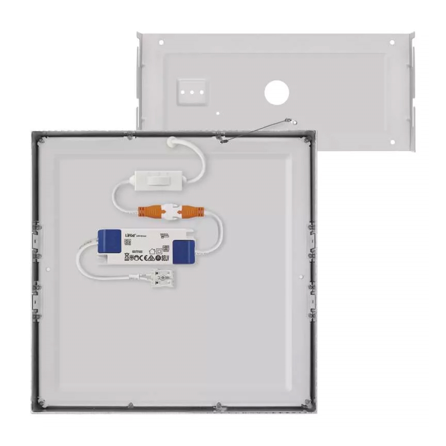 LED taklampa NEXXO LED/28,5W/230V 3000/3500/4000K 30x30 cm matt krom