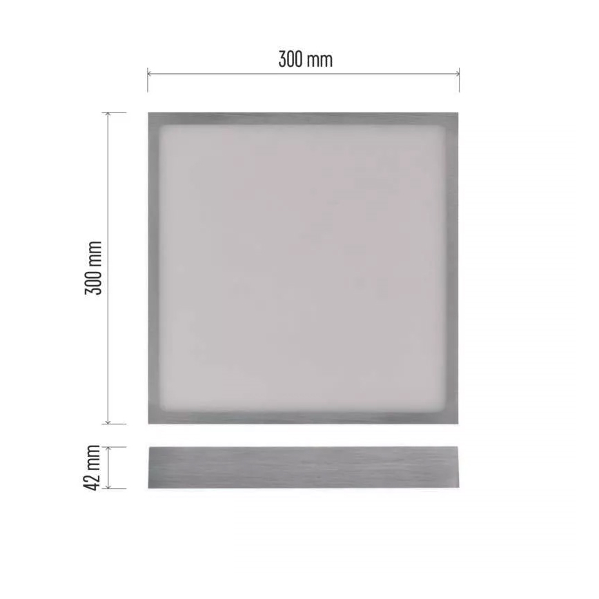 LED taklampa NEXXO LED/28,5W/230V 3000/3500/4000K 30x30 cm matt krom