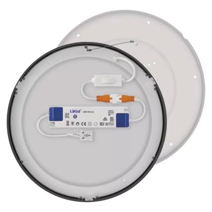 LED Taklampa NEXXO LED/28,5W/230V 3000/3500/4000K d. 30 cm svart