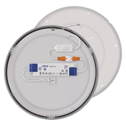 LED taklampa NEXXO LED/28,5W/230V 3000/3500/4000K diameter 30 cm skinande krom