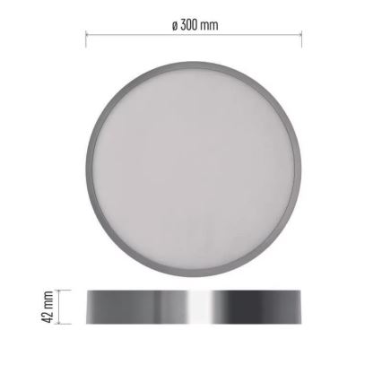 LED taklampa NEXXO LED/28,5W/230V 3000/3500/4000K diameter 30 cm skinande krom