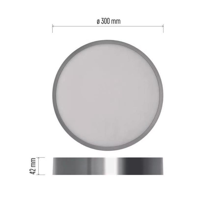 LED taklampa NEXXO LED/28,5W/230V 3000/3500/4000K diameter 30 cm skinande krom