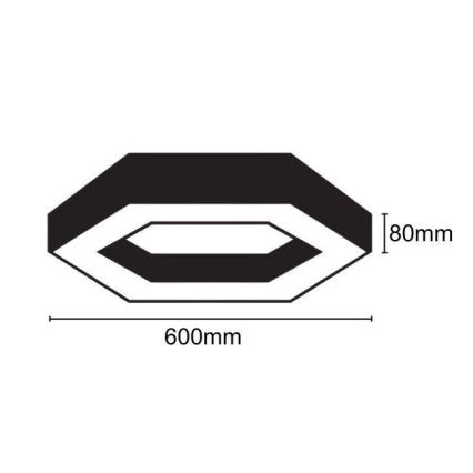LED taklampa LED/28W/230V 4000K diameter 60 cm
