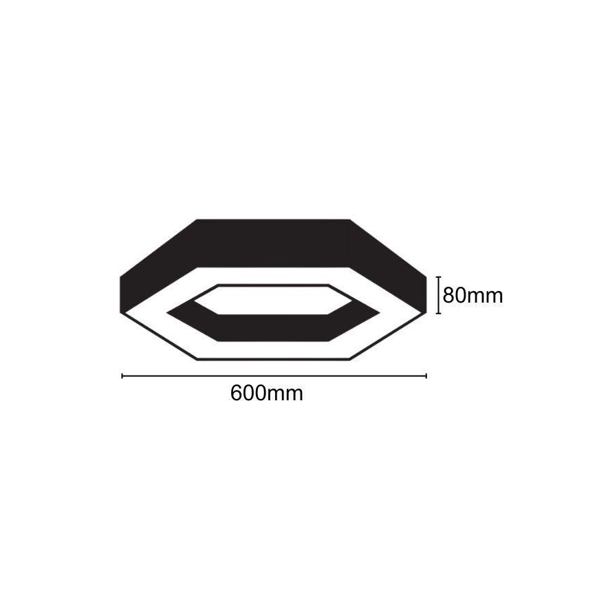 LED taklampa LED/28W/230V 4000K diameter 60 cm
