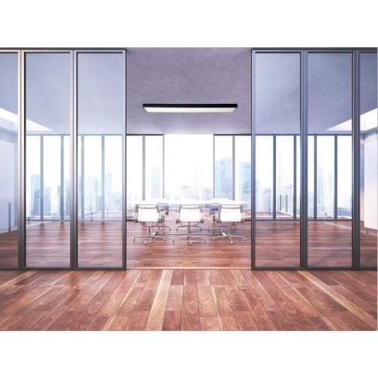 LED taklampa LED/32W/230V 4000K 120x13 cm svart