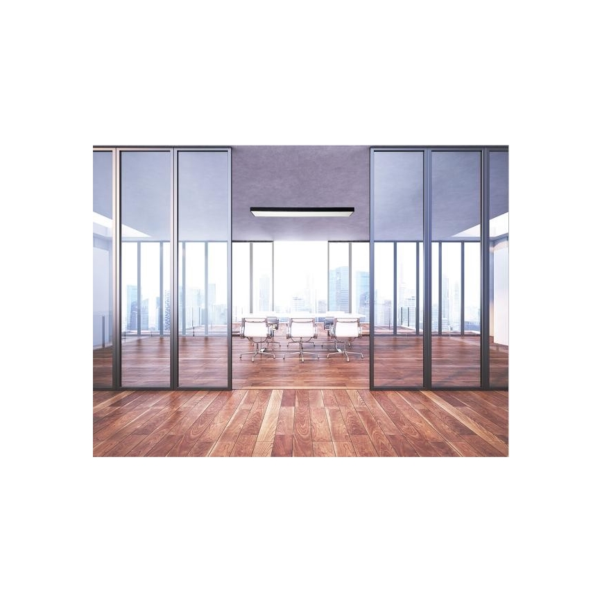 LED taklampa LED/32W/230V 4000K 120x13 cm svart