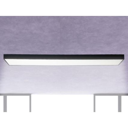 LED taklampa LED/32W/230V 4000K 120x13 cm svart