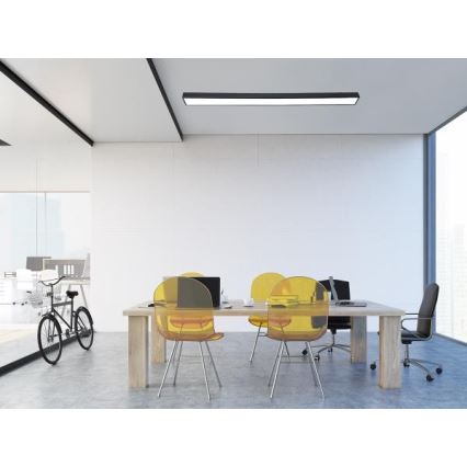 LED taklampa LED/32W/230V 4000K 120x7 cm svart