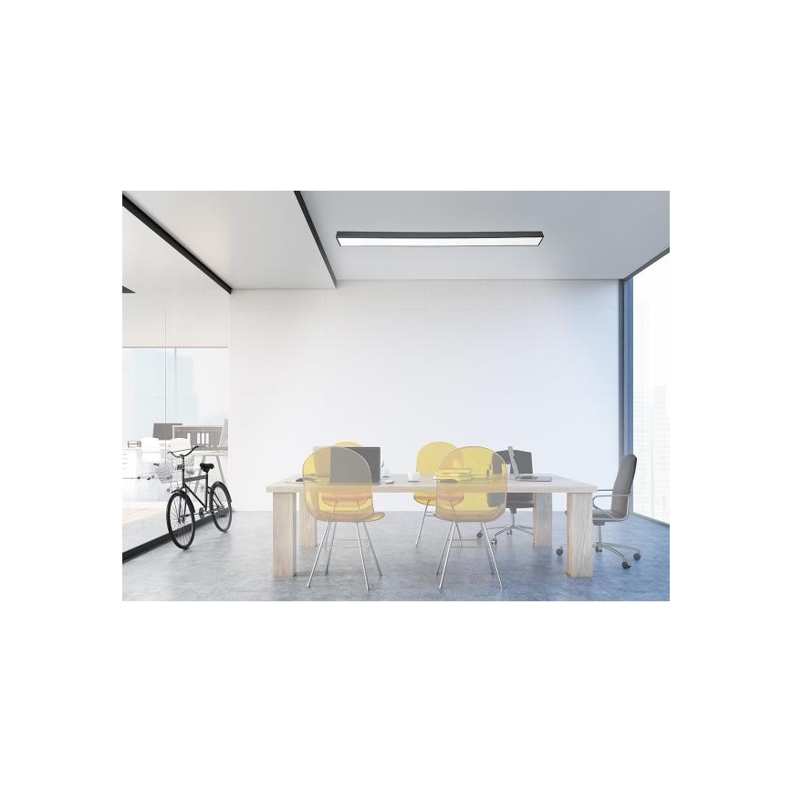 LED taklampa LED/32W/230V 4000K 120x7 cm svart