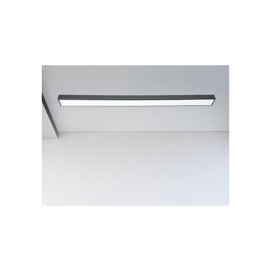 LED taklampa LED/32W/230V 4000K 120x7 cm svart