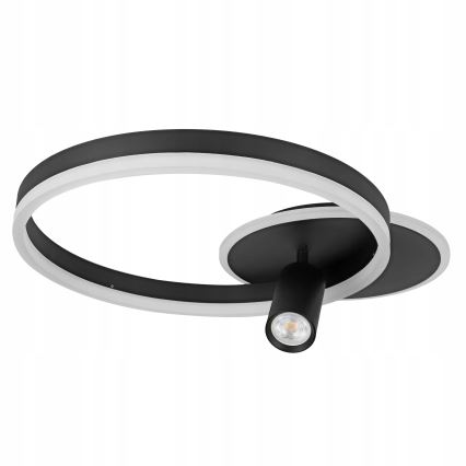 LED-taklampa LED/38W/230V + 1xGU10/30W svart