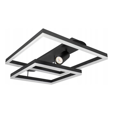 LED taklampa LED/38W/230V + 1xGU10/30W svart