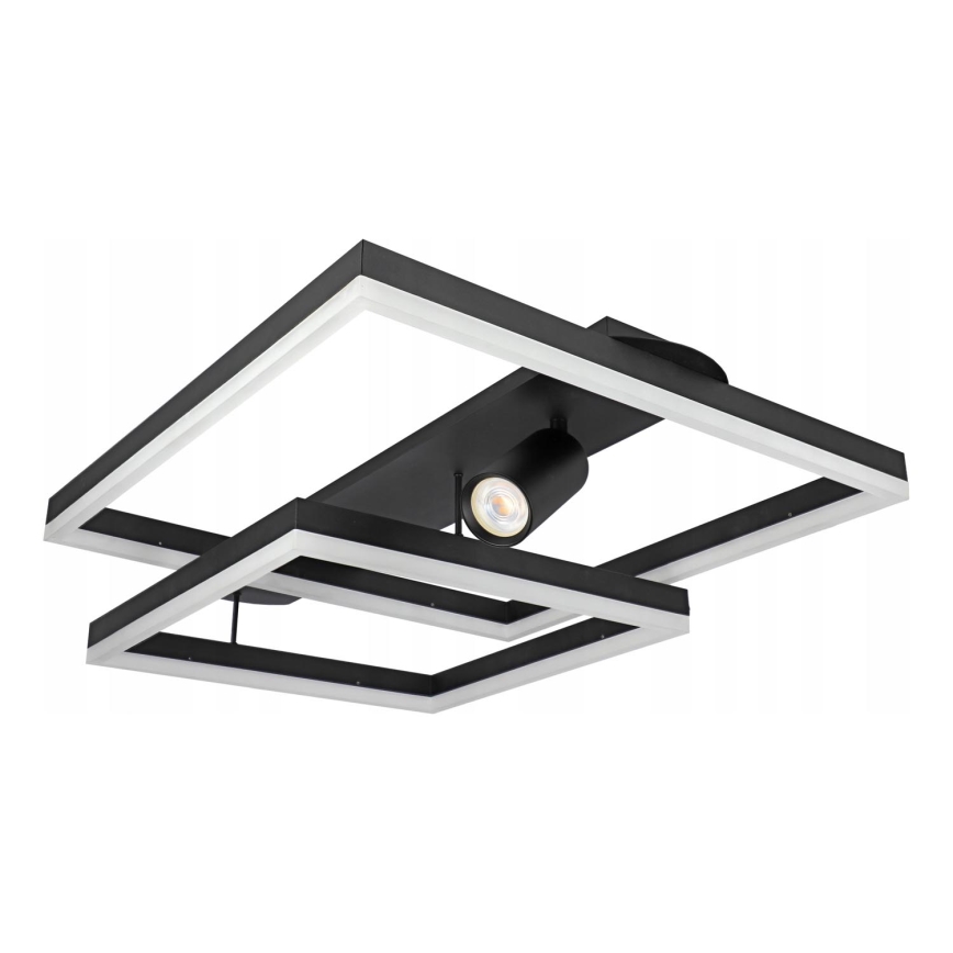 LED taklampa LED/38W/230V + 1xGU10/30W svart