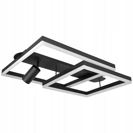 LED taklampa LED/38W/230V + 1xGU10/30W svart
