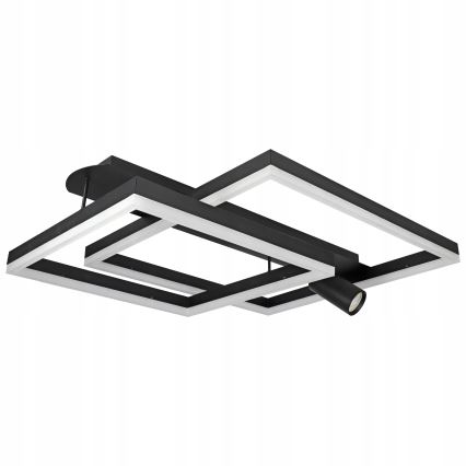 LED taklampa LED/38W/230V + 1xGU10/30W svart