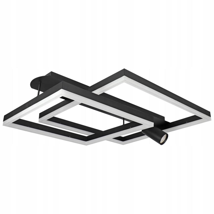 LED taklampa LED/38W/230V + 1xGU10/30W svart