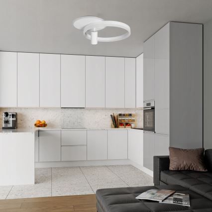 LED taklampa LED/38W/230V + 1xGU10/30W vit