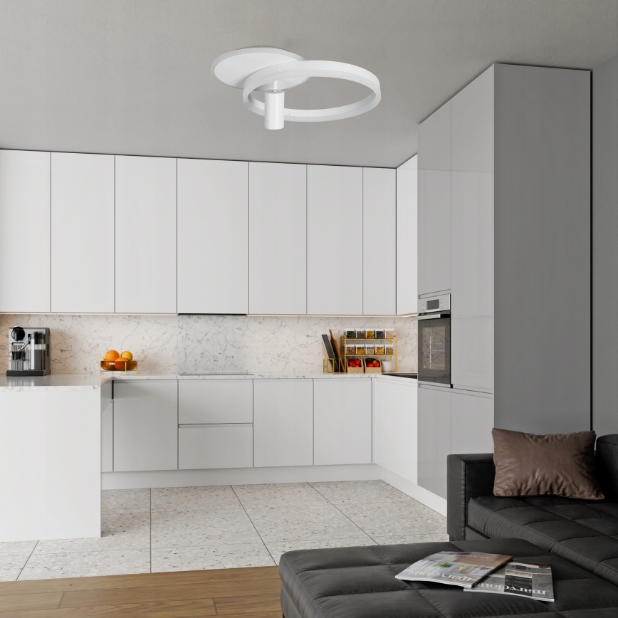 LED taklampa LED/38W/230V + 1xGU10/30W vit