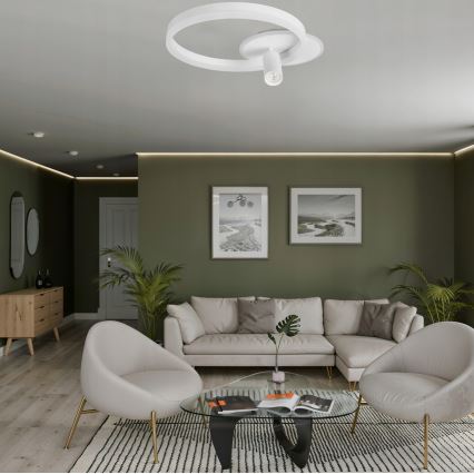 LED taklampa LED/38W/230V + 1xGU10/30W vit