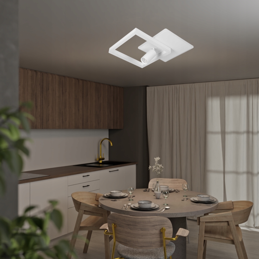 LED taklampa LED/38W/230V + 1xGU10/30W vit