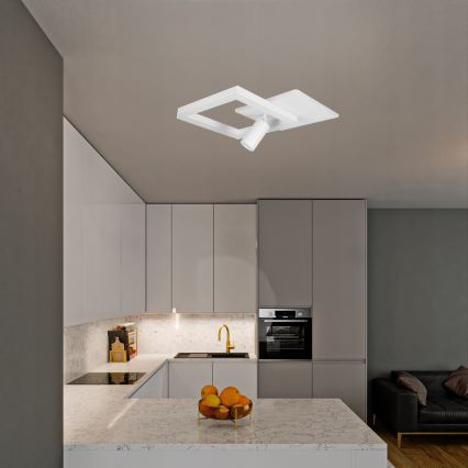 LED taklampa LED/38W/230V + 1xGU10/30W vit